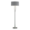 Hubbardton Forge Vintage Platinum Medium Grey Shade (Sl) Brindille Floor Lamp