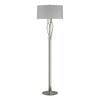 Hubbardton Forge Sterling Light Grey Shade (Sj) Brindille Floor Lamp