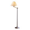 Hubbardton Forge Natural Iron Natural Linen Shade (Sa) Simple Lines Swing Arm Floor Lamp