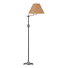 Hubbardton Forge Vintage Platinum Doeskin Suede Shade (Sb) Twist Basket Swing Arm Floor Lamp