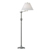 Hubbardton Forge Vintage Platinum Natural Anna Shade (Sf) Twist Basket Swing Arm Floor Lamp