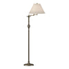 Hubbardton Forge Soft Gold Natural Linen Shade (Sa) Twist Basket Swing Arm Floor Lamp