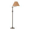 Hubbardton Forge Soft Gold Doeskin Suede Shade (Sb) Twist Basket Swing Arm Floor Lamp