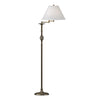 Hubbardton Forge Soft Gold Natural Anna Shade (Sf) Twist Basket Swing Arm Floor Lamp