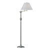 Hubbardton Forge Vintage Platinum Light Grey Shade (Sj) Twist Basket Swing Arm Floor Lamp