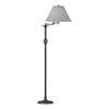 Hubbardton Forge Natural Iron Medium Grey Shade (Sl) Twist Basket Swing Arm Floor Lamp