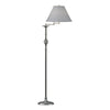 Hubbardton Forge Vintage Platinum Medium Grey Shade (Sl) Twist Basket Swing Arm Floor Lamp