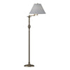 Hubbardton Forge Soft Gold Medium Grey Shade (Sl) Twist Basket Swing Arm Floor Lamp