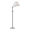 Hubbardton Forge Sterling Natural Anna Shade (Sf) Twist Basket Swing Arm Floor Lamp