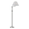 Hubbardton Forge Sterling Light Grey Shade (Sj) Twist Basket Swing Arm Floor Lamp