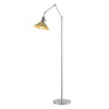 Hubbardton Forge Vintage Platinum Modern Brass Henry Floor Lamp