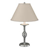 Hubbardton Forge Vintage Platinum Natural Linen Shade (Sa) Twist Basket Table Lamp