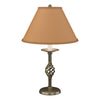 Hubbardton Forge Soft Gold Doeskin Suede Shade (Sb) Twist Basket Table Lamp