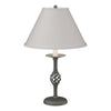 Hubbardton Forge Natural Iron Light Grey Shade (Sj) Twist Basket Table Lamp