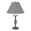 Hubbardton Forge Natural Iron Medium Grey Shade (Sl) Twist Basket Table Lamp