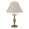 Hubbardton Forge Modern Brass Natural Linen Shade (Sa) Twist Basket Table Lamp