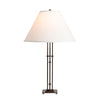 Hubbardton Forge Dark Smoke Natural Anna Shade (Sf) Metra Quad Table Lamp