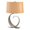 Hubbardton Forge Soft Gold Doeskin Suede Shade (Sb) Fullered Impressions Table Lamp