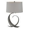 Hubbardton Forge Natural Iron Light Grey Shade (Sj) Fullered Impressions Table Lamp