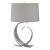 Hubbardton Forge Vintage Platinum Light Grey Shade (Sj) Fullered Impressions Table Lamp