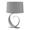 Hubbardton Forge Vintage Platinum Medium Grey Shade (Sl) Fullered Impressions Table Lamp