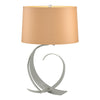 Hubbardton Forge Sterling Doeskin Suede Shade (Sb) Fullered Impressions Table Lamp