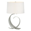 Hubbardton Forge Sterling Natural Anna Shade (Sf) Fullered Impressions Table Lamp