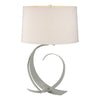 Hubbardton Forge Sterling Flax Shade (Se) Fullered Impressions Table Lamp