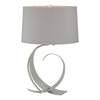 Hubbardton Forge Sterling Light Grey Shade (Sj) Fullered Impressions Table Lamp