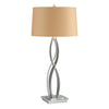 Hubbardton Forge Vintage Platinum Doeskin Suede Shade (Sb) Almost Infinity Table Lamp