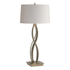 Hubbardton Forge Soft Gold Flax Shade (Se) Almost Infinity Table Lamp