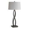 Hubbardton Forge Natural Iron Light Grey Shade (Sj) Almost Infinity Table Lamp