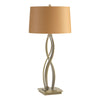 Hubbardton Forge Modern Brass Doeskin Suede Shade (Sb) Almost Infinity Table Lamp