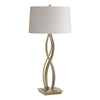 Hubbardton Forge Modern Brass Flax Shade (Se) Almost Infinity Table Lamp