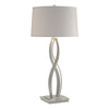 Hubbardton Forge Vintage Platinum Flax Shade (Se) Almost Infinity Tall Table Lamp