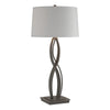 Hubbardton Forge Natural Iron Light Grey Shade (Sj) Almost Infinity Tall Table Lamp