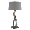 Hubbardton Forge Natural Iron Medium Grey Shade (Sl) Almost Infinity Tall Table Lamp