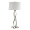 Hubbardton Forge Sterling Natural Anna Shade (Sf) Almost Infinity Tall Table Lamp