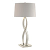 Hubbardton Forge Sterling Flax Shade (Se) Almost Infinity Tall Table Lamp