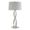 Hubbardton Forge Sterling Light Grey Shade (Sj) Almost Infinity Tall Table Lamp