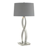 Hubbardton Forge Sterling Medium Grey Shade (Sl) Almost Infinity Tall Table Lamp