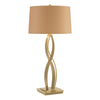 Hubbardton Forge Modern Brass Doeskin Suede Shade (Sb) Almost Infinity Tall Table Lamp