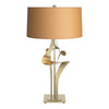 Hubbardton Forge Modern Brass Doeskin Suede Shade (Sb) Antasia Table Lamp