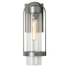 Hubbardton Forge Coastal Burnished Steel Clear Glass (Zm) Alcove Small Outdoor Sconce