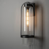 Hubbardton Forge Coastal Black Clear Glass (Zm) Alcove Large Outdoor Sconce