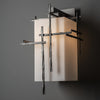 Hubbardton Forge Coastal Dark Smoke Opal Glass (Gg) Tura Large Outdoor Sconce