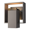 Hubbardton Forge Coastal Dark Smoke Coastal Black Clear Glass (Zm) Shadow Box Small Outdoor Sconce