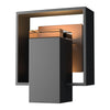 Hubbardton Forge Coastal Black Coastal Bronze Clear Glass (Zm) Shadow Box Small Outdoor Sconce