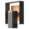 Hubbardton Forge Coastal Black Coastal Bronze Clear Glass (Zm) Shadow Box Outdoor Sconce