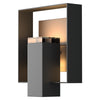 Hubbardton Forge Coastal Black Coastal Dark Smoke Clear Glass (Zm) Shadow Box Outdoor Sconce